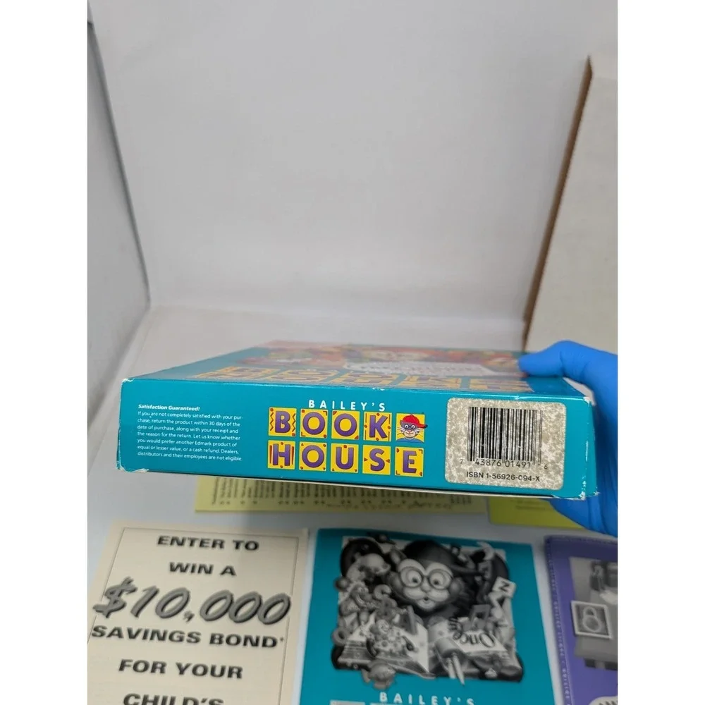 Vintage Bailey's Book‎ House Edmark Kid's PC Game Big Box Floppy Complete 90s